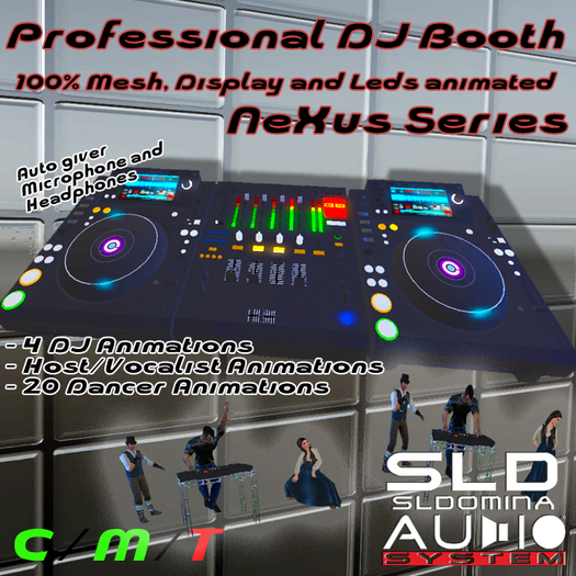 Second Life Marketplace SLD Nexus DJ Series Club Menu, 4 Animations
